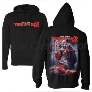 Terrifier 2 Merch Hoodie Horror Movie Christmas Cosplay Long Sleeve. NEW!!